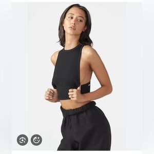 Joah Brown Longline Tank - Black